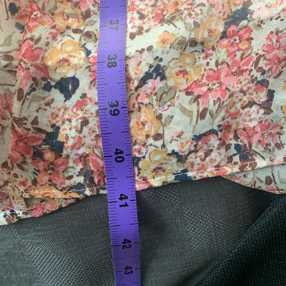 MSK Cream and Pink Casual Midi Sundress - Picture 11 of 11
